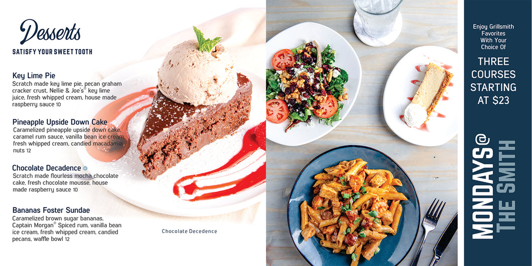 Mondays At The Smith 7x7 Menu